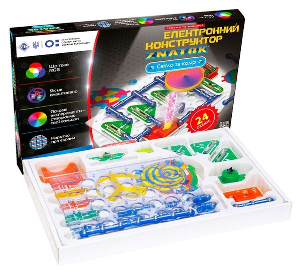 Конструктор Znatok Світло і колір, 24 схеми, укр. мова (70799) - Pampik - 3