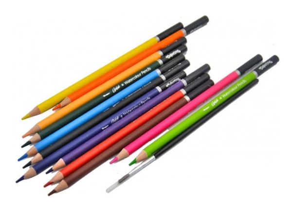 Карандаши акварельные Colorino Рremium Artist, с кисточкой, 12 цветов (65528PTR) - Pampik - 4