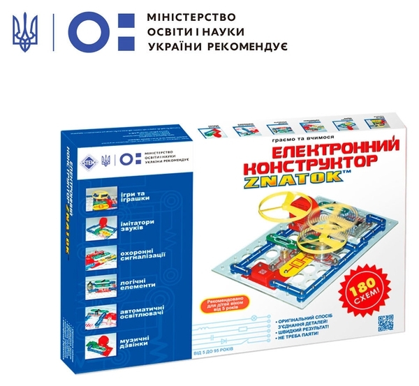 Конструктор Znatok, 180 схем, укр. язык (REW-K003) - Pampik - 2
