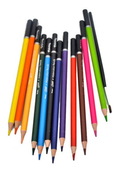 Карандаши акварельные Colorino Рremium Artist, с кисточкой, 12 цветов (65528PTR) - Pampik - 5