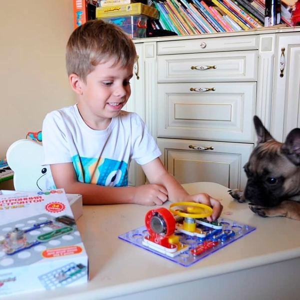 Конструктор Znatok Перші кроки в електроніці, 34 схеми, набір С, укр. мова (REW-K062) - Pampik - 7