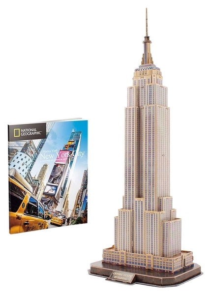 3D Пазл CubicFun National Geographic Емпайр-стейт-білдінг, 66 шт. (DS0977h) - Pampik - 3