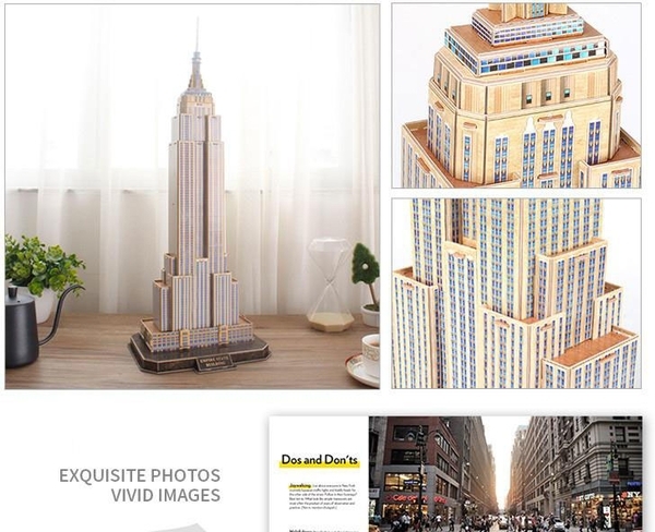 3D Пазл CubicFun National Geographic Емпайр-стейт-білдінг, 66 шт. (DS0977h) - Pampik - 5
