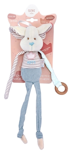 Игрушка-погремушка Elfiki Эльфик Пуффи, голубой (ІГ-0100) - Pampik