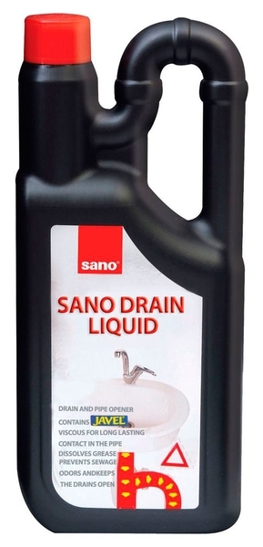 Средство для очистки водостоков Sano Drain Liquid, 1 л - Pampik