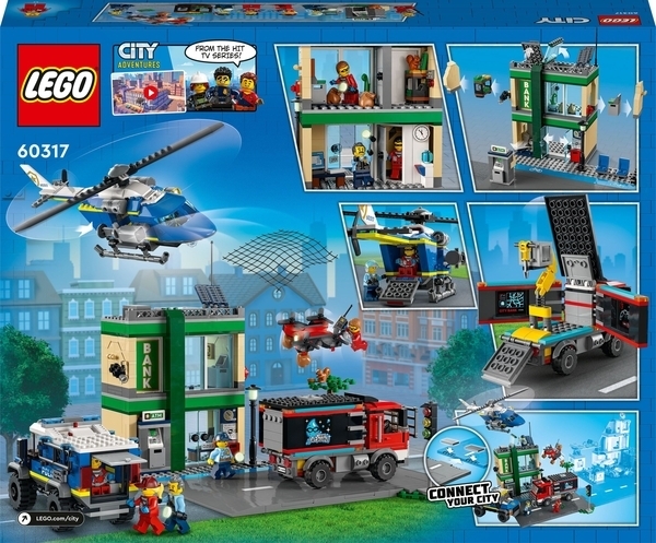 Конструктор LEGO City Поліцейська гонитва в банку, 915 деталей (60317) - Pampik - 6