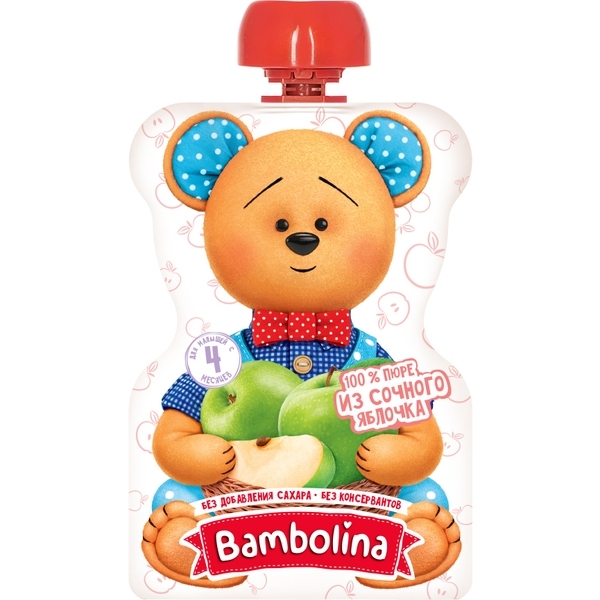 Пюре Bambolina Pouch Яблуко, 90 г - Pampik