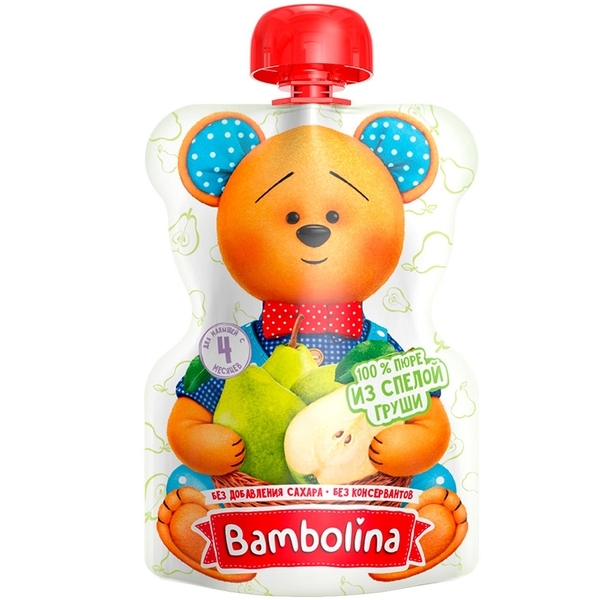 Пюре Bambolina Pouch Груша, 90 г - Pampik