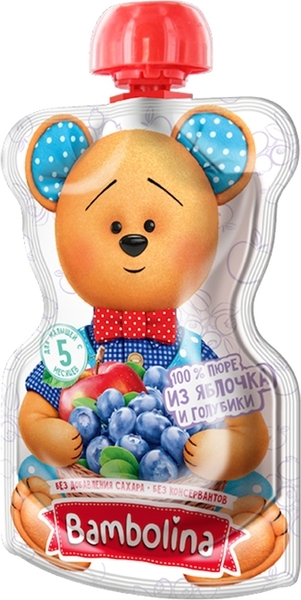 Пюре Bambolina Pouch Яблуко-лохина, 90 г - Pampik - 3