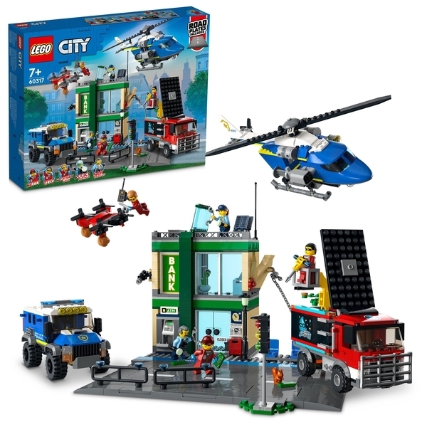 Конструктор LEGO City Поліцейська гонитва в банку, 915 деталей (60317) - Pampik - 2
