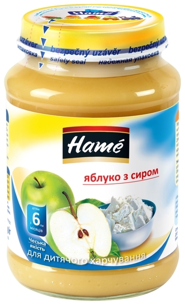 Пюре Hame яблуко із сиром, 190 г - Pampik
