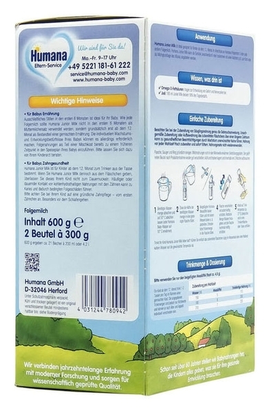 Сухе розчинне молочко Humana Junior, 600 г - Pampik - 5