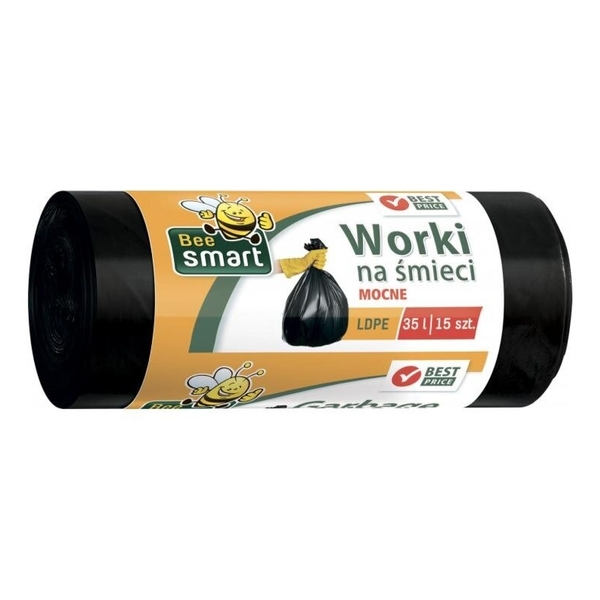 Мішки Paclan для сміття Bee Smart Bin Liner 35 л 15 шт. - Pampik