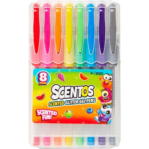 Набір ароматних гелевих ручок Scentos Мерехтливі кольори, 8 шт. (25012) - Pampik