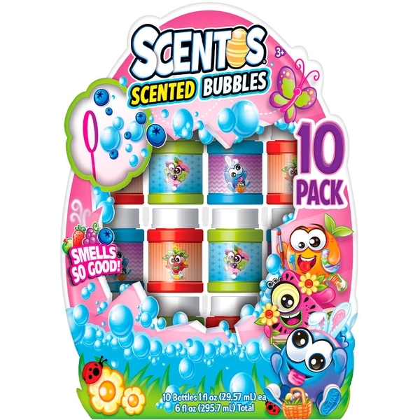 Набір ароматних мильних бульбашок Scentos Весела прогулянка, 10 баночок (11661) - Pampik