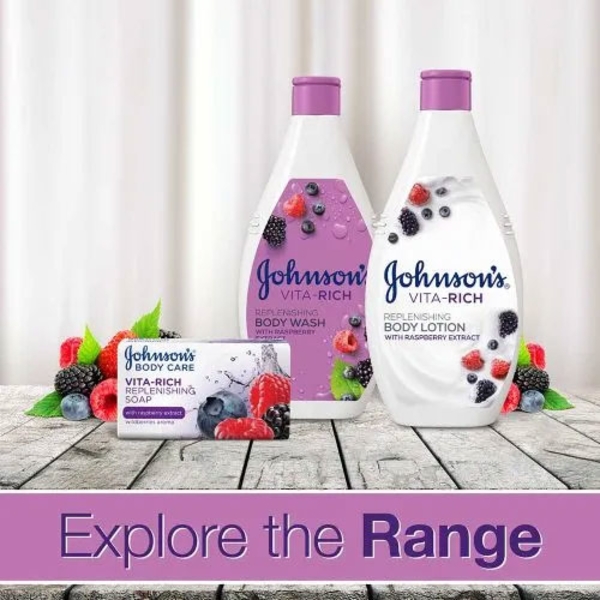 Гель для душу Johnson's Vita-Rich, з екстрактом малини, відновлювальний, 750 мл - Pampik - 3