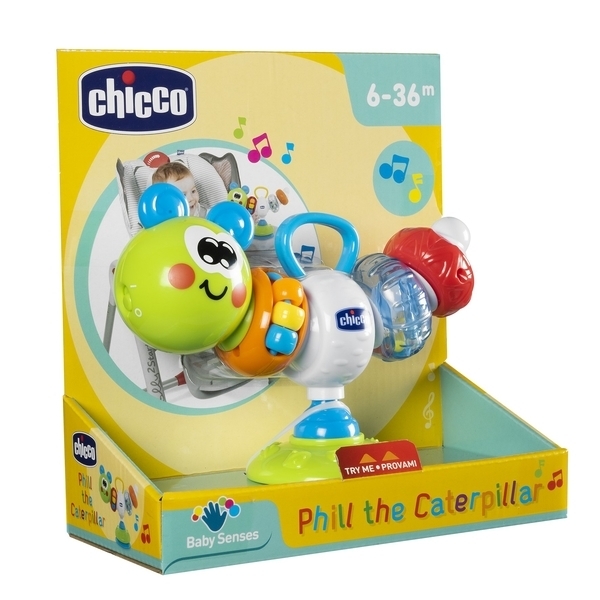 Игрушка Chicco для стульчика для кормления Гусеница Phill - Pampik - 4
