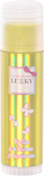 Мел для волос Lukky, желтый с блестками, 10 г - Pampik - 2