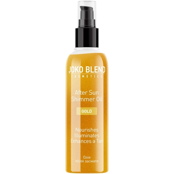 Масло после загара Joko Blend After Sun Shimmer Oil Gold с шиммером, 100 мл - Pampik