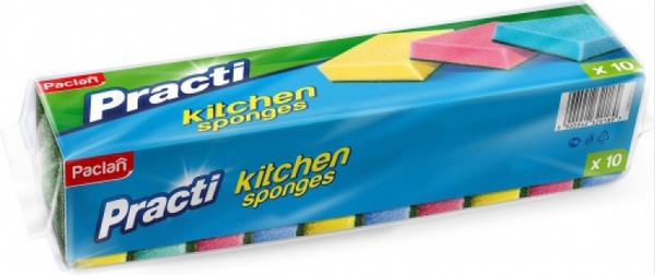 Губки Paclan для миття посуду Стандарт, 10 шт. - Pampik