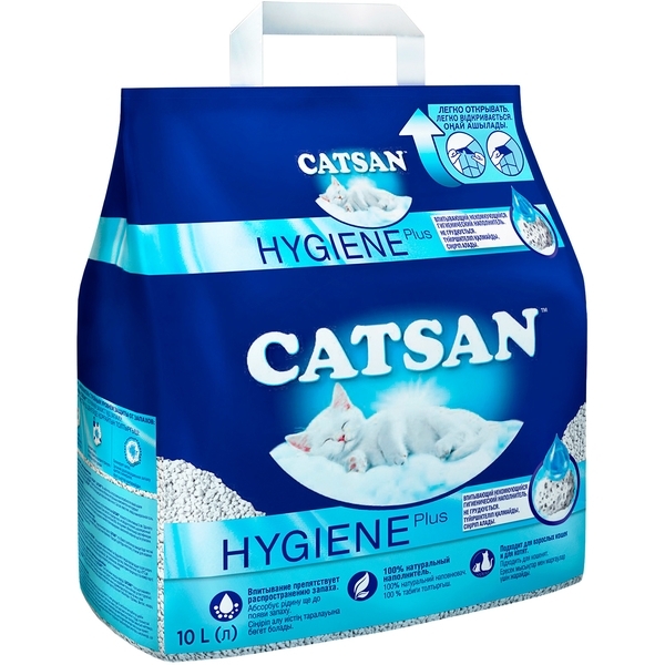 Наповнювач для котячого туалету Catsan Hygiene plus Мінеральний поглинаючий, 10 л - Pampik