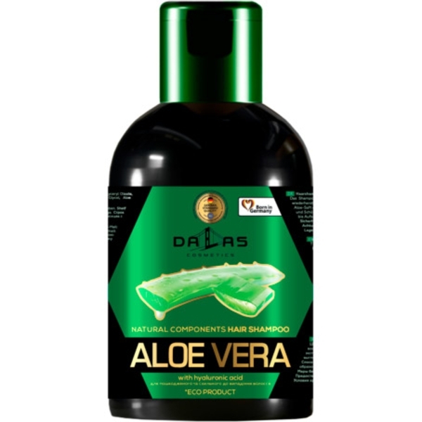 Шампунь для волос Dalas с гиалуроновой кислотой, натуральным соком алоэ и маслом чайного дерева, 500 мл - Pampik