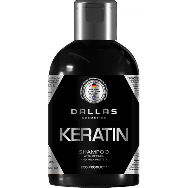 Шампунь Dallas Keratin для волос с кератином и молочным протеином, 1000 мл - Pampik