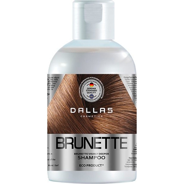 Шампунь Dallas Brilliant Brunette увлажняющий для темных волос, 1000 мл - Pampik