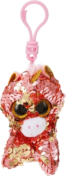 М'яка іграшка-брелок TY Flippables Рожевий Єдиноріг Sunset, 12 см (35307) - Pampik - 3