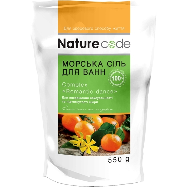 Морська сіль для ванн Nature Code Romantic dance, 550 г - Pampik