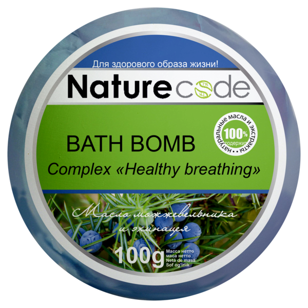Бомба Nature Code Сomplex Healthy breathing, зеленый, 100 г - Pampik