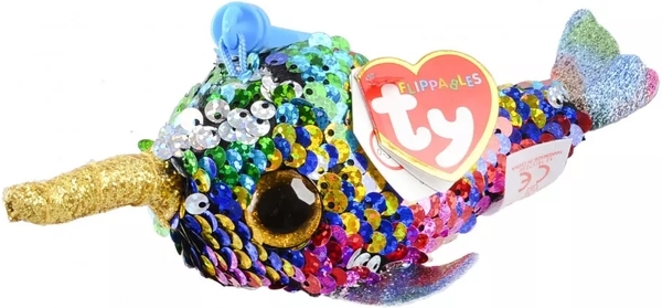 М'яка іграшка TY Flippables Нарвав Calypso, 12 см (35304) - Pampik - 5