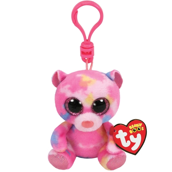 Мягкая игрушка-брелок TY Beanie Boo's Разноцветный медвежонок Franky, 12 см (36562) - Pampik
