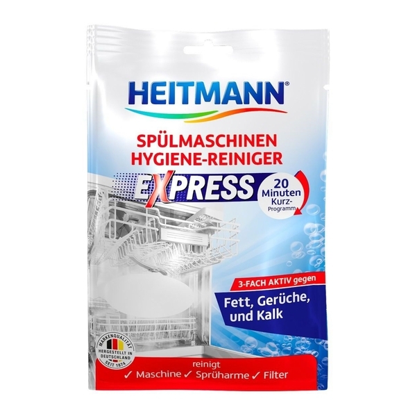 Средство HEITMANN для очистки посудомоечных машин, 30 г - Pampik