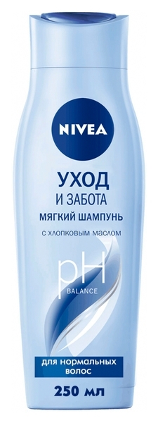 М'який шампунь Nivea Догляд та турбота, 250 мл - Pampik