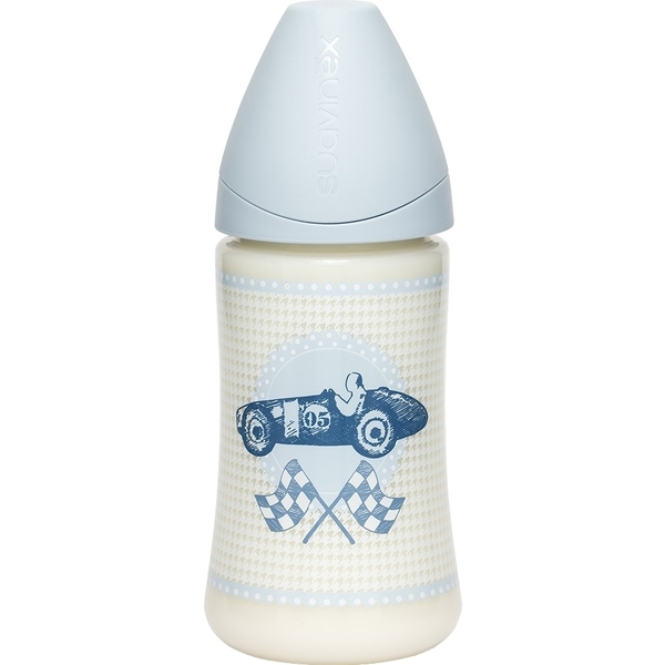 Пляшка для годування Suavinex Історії малюків, 270 мл, блакитний (304383/1) - Pampik