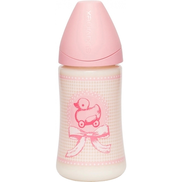 Пляшка для годування Suavinex Історії малюків, 270 мл, рожевий (304381/1) - Pampik