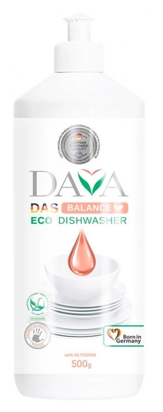 Екологічне засіб для миття посуду Dava Balance з гліцерином, 500 г - Pampik