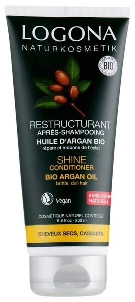 Био-Кондиционер для волос Logona Блеск и Восстановление, с аргановым маслом, для поврежденных волос, 200 мл