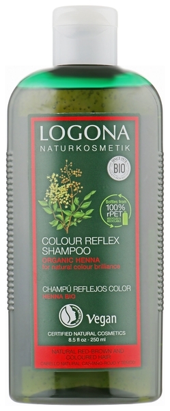 Био-Шампунь Logona Хна, для окрашенных красно-коричневых волос, 250 мл