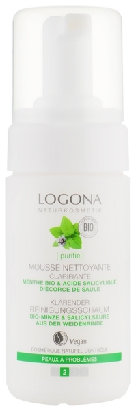 Біо-Пінка для вмивання Logona М'ята, для нормальної та комбінованої шкіри, 100 мл - Pampik