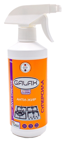 Засіб для видалення жиру із кухонних поверхонь Galax das Power Clean, 500 г - Pampik
