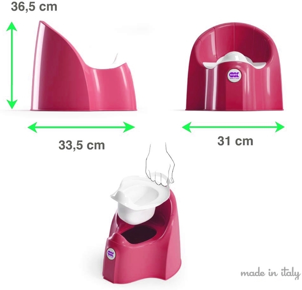 Анатомічний горщик OK Baby Pasha, малиновий - Pampik - 12