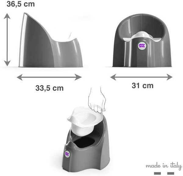 Анатомічний горщик OK Baby Pasha, сірий - Pampik - 12