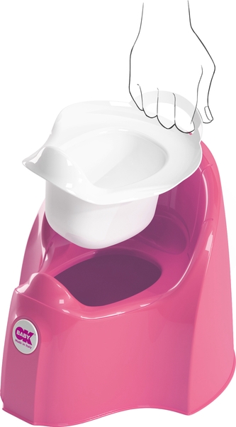 Анатомічний горщик OK Baby Pasha, малиновий - Pampik - 5