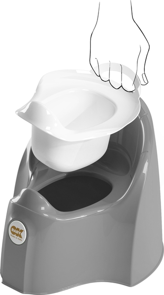 Анатомічний горщик OK Baby Pasha, сірий - Pampik - 9