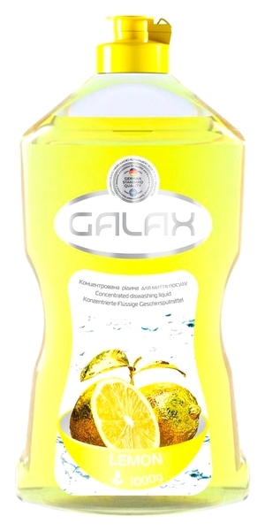 Концентрированная жидкость для посуды Galax Лимон, 1000 г - Pampik