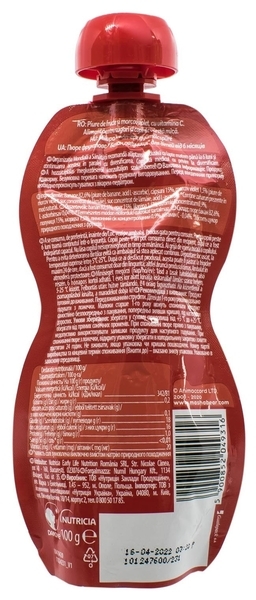 Фруктове пюре Milupa Pouch Банан-полуниця, 100 г - Pampik - 2