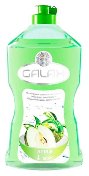 Концентрированная жидкость для посуды Galax Яблоко, 1000 г - Pampik