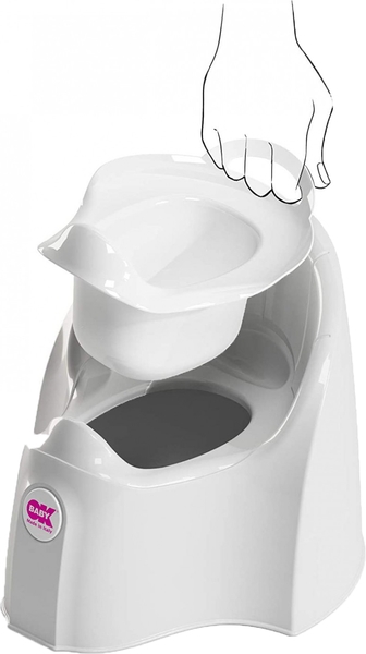 Анатомический горшок OK Baby Pasha, белый - Pampik - 4